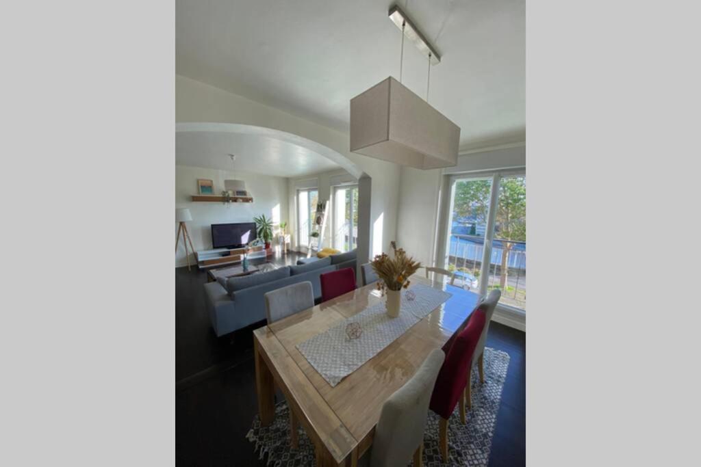Milin : Appt 2 Ch Vue Sur Mer, Lumineux - Centre-Ville, Proche Facs, Telepherique Et Arsenal. Brest Exterior foto
